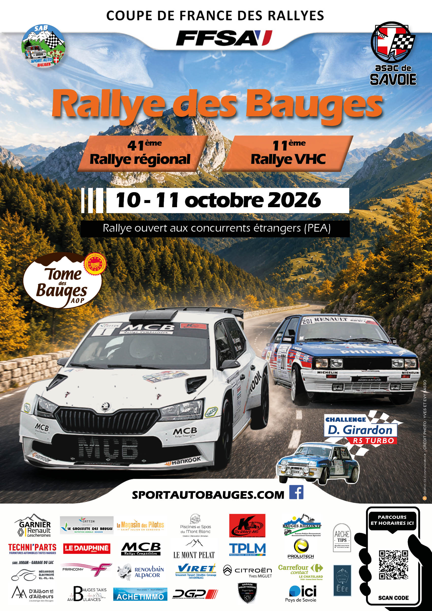 Affiche rallye des bauge 2026